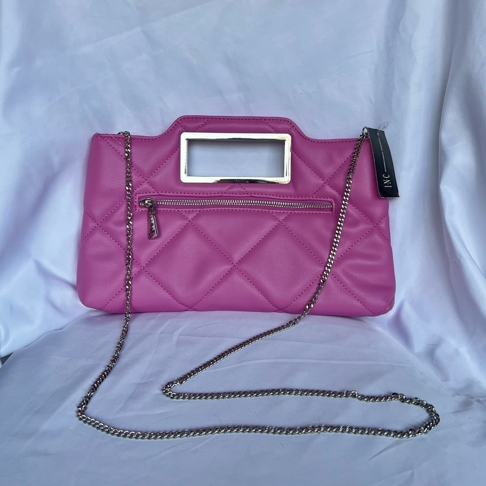 International Concepts INC Juditth Handle Clutch in Wild Rose Pink - Picture 3 of 10